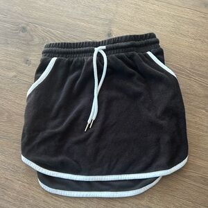 Black Terrycloth Skirt